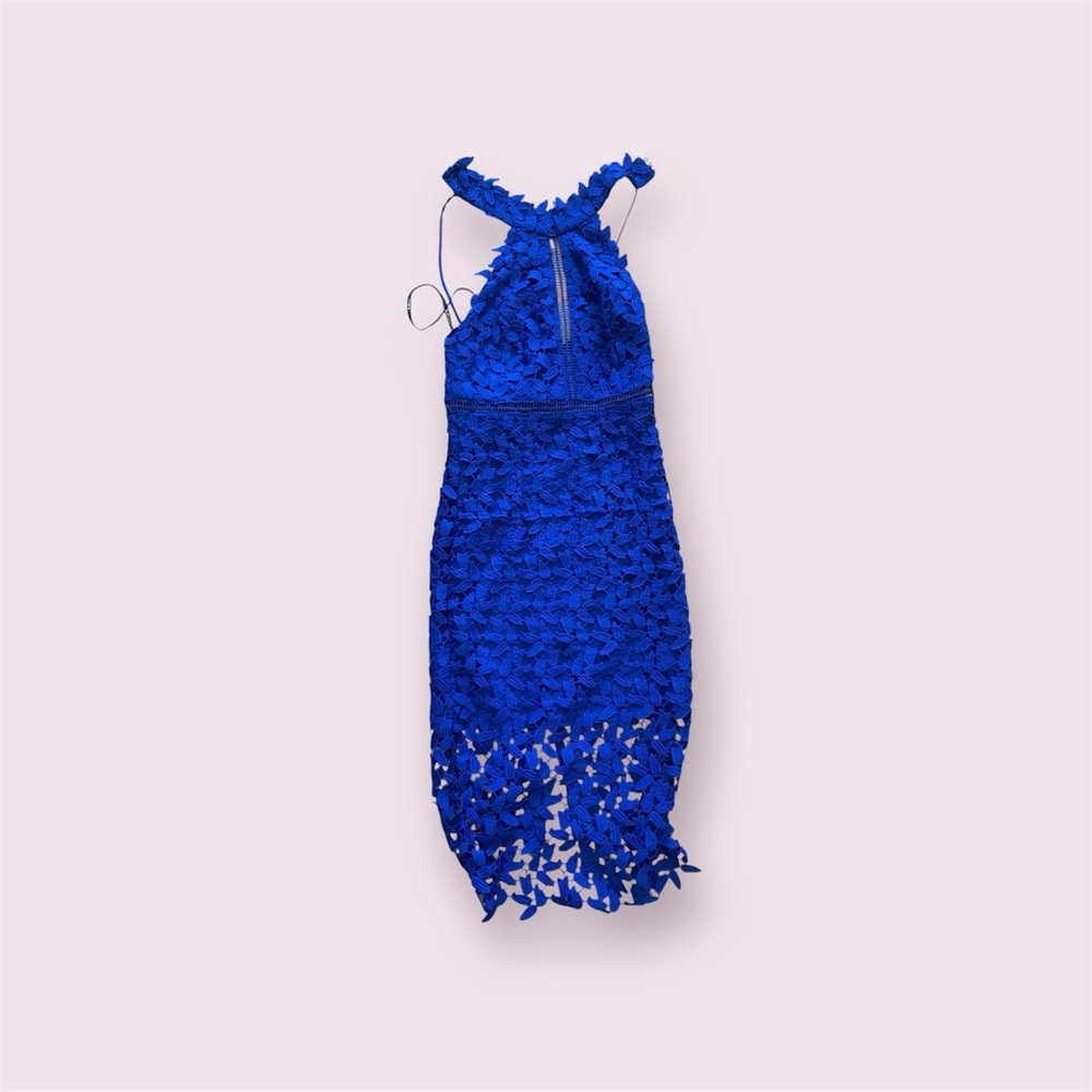 Bardot Blue Floral Halter Dress
